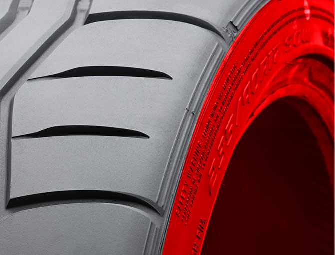 Azenis RT615k+ tyre sidewall