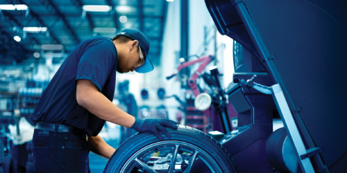 Falken tyres being made